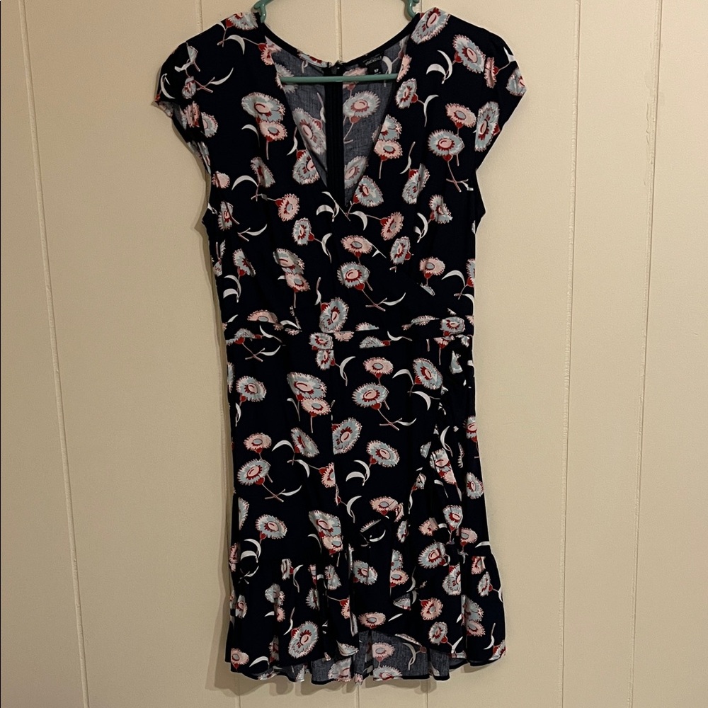 J Crew Floral Navy Dress Size 8P